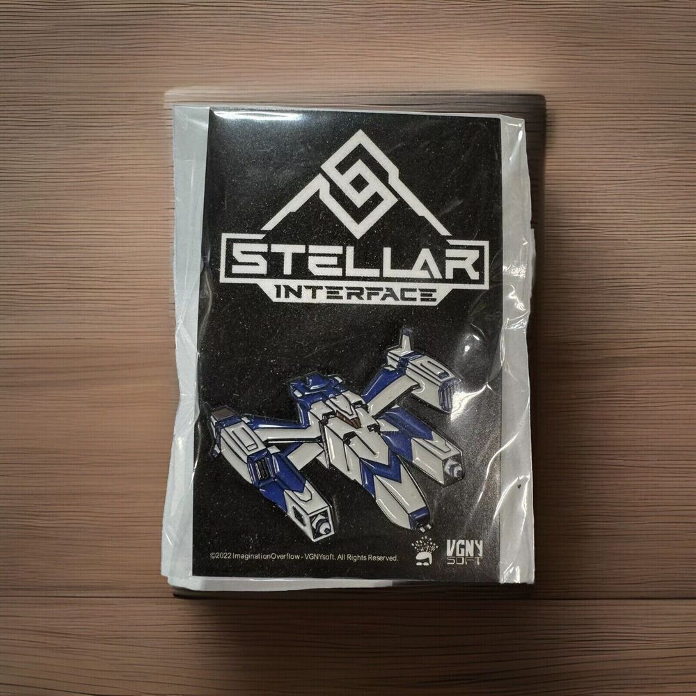 Stellar Interface Enamel Pin VGNYsoft Exclusive Video Game Collectible Pinback